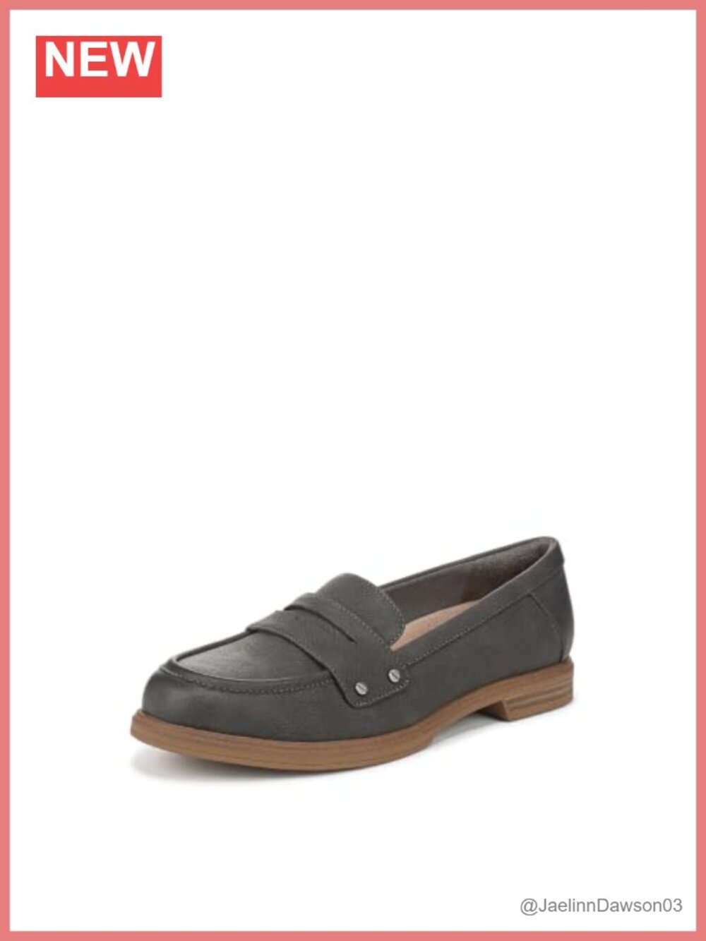 Women's Slip-On Loafers with Penny Keeper Strap, Faux Leather, 1" Heel